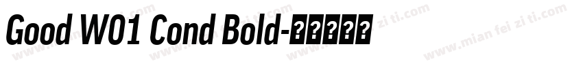 Good W01 Cond Bold字体转换
